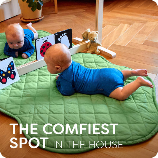 Cotton Baby Play Mat – Soft, Non-Toxic, Cushioned Activity Mat for Infants & Toddlers, Machine Washable, Large Size