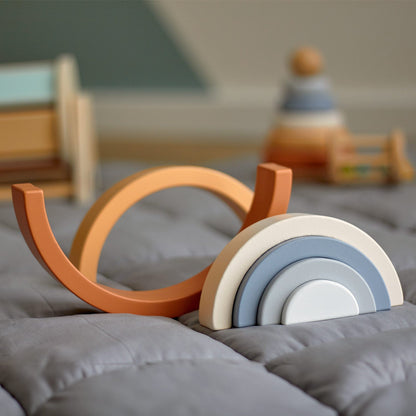 Wooden Rainbow Stacking Toy - A Colorful, Creative, and Engaging Learning Experience