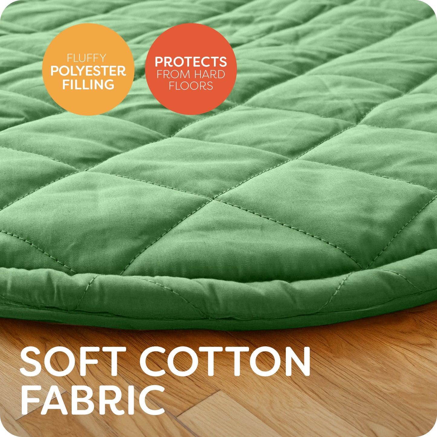 Cotton Baby Play Mat – Soft, Non-Toxic, Cushioned Activity Mat for Infants & Toddlers, Machine Washable, Large Size