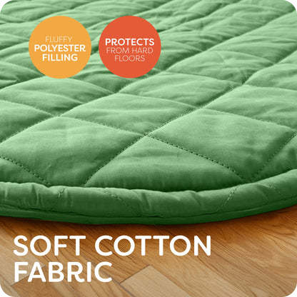 Cotton Baby Play Mat – Soft, Non-Toxic, Cushioned Activity Mat for Infants & Toddlers, Machine Washable, Large Size